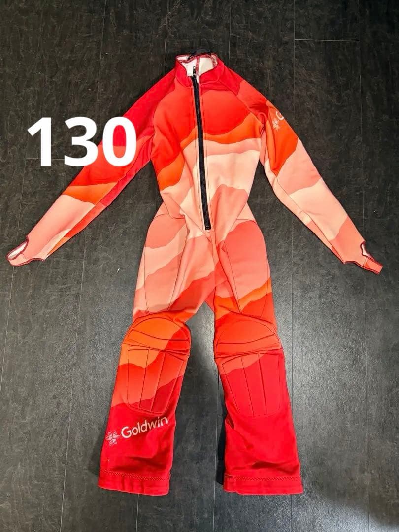 GOLDWIN スキー GSレーシングスーツ 赤 ワンピース 130
