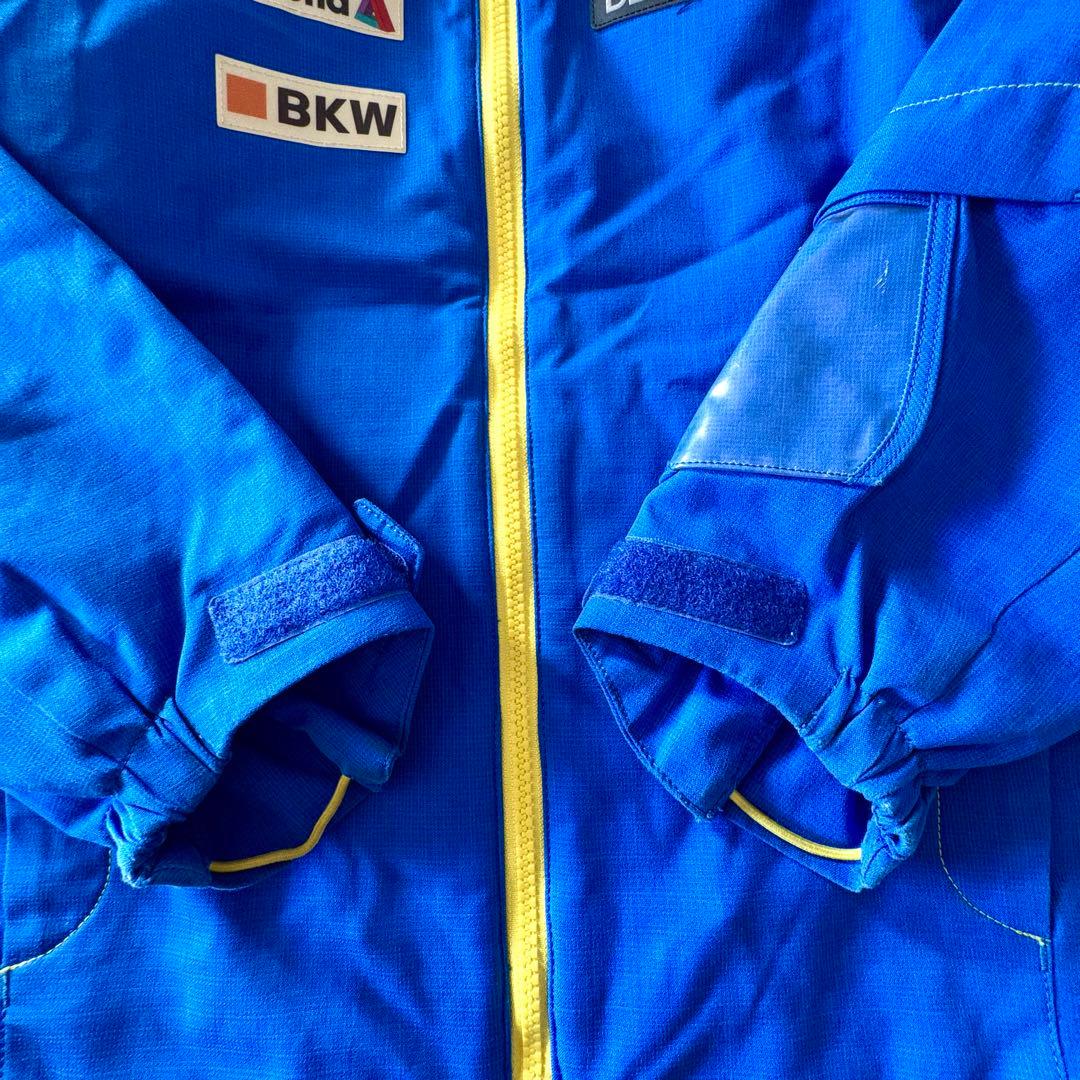 140 クリーニング済　スキーウェア　ブルー　上下　スイスナショナルチーム