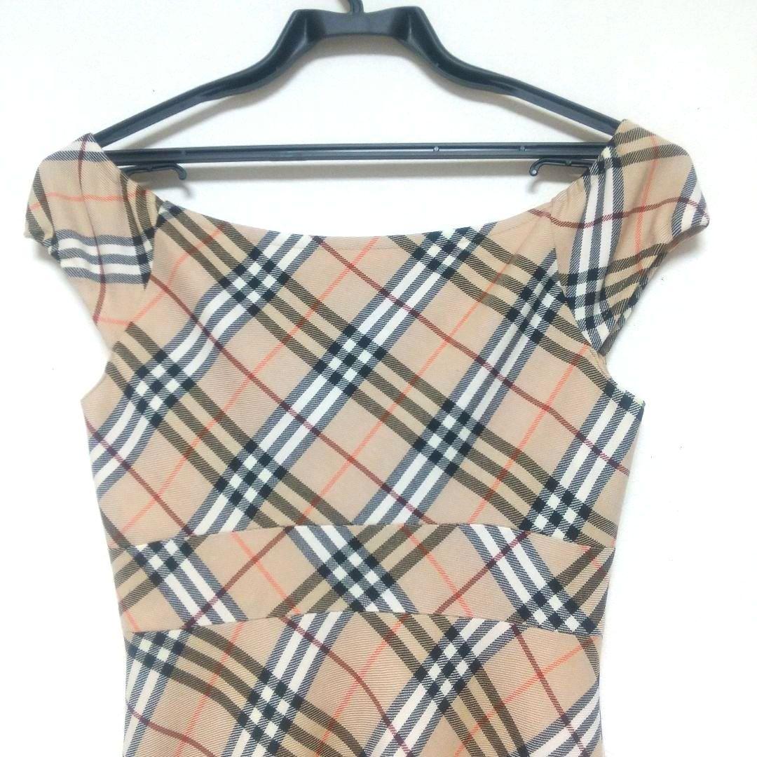 バーバリーブルーレーベル ノバチェック ワンピース ウール 36 S
