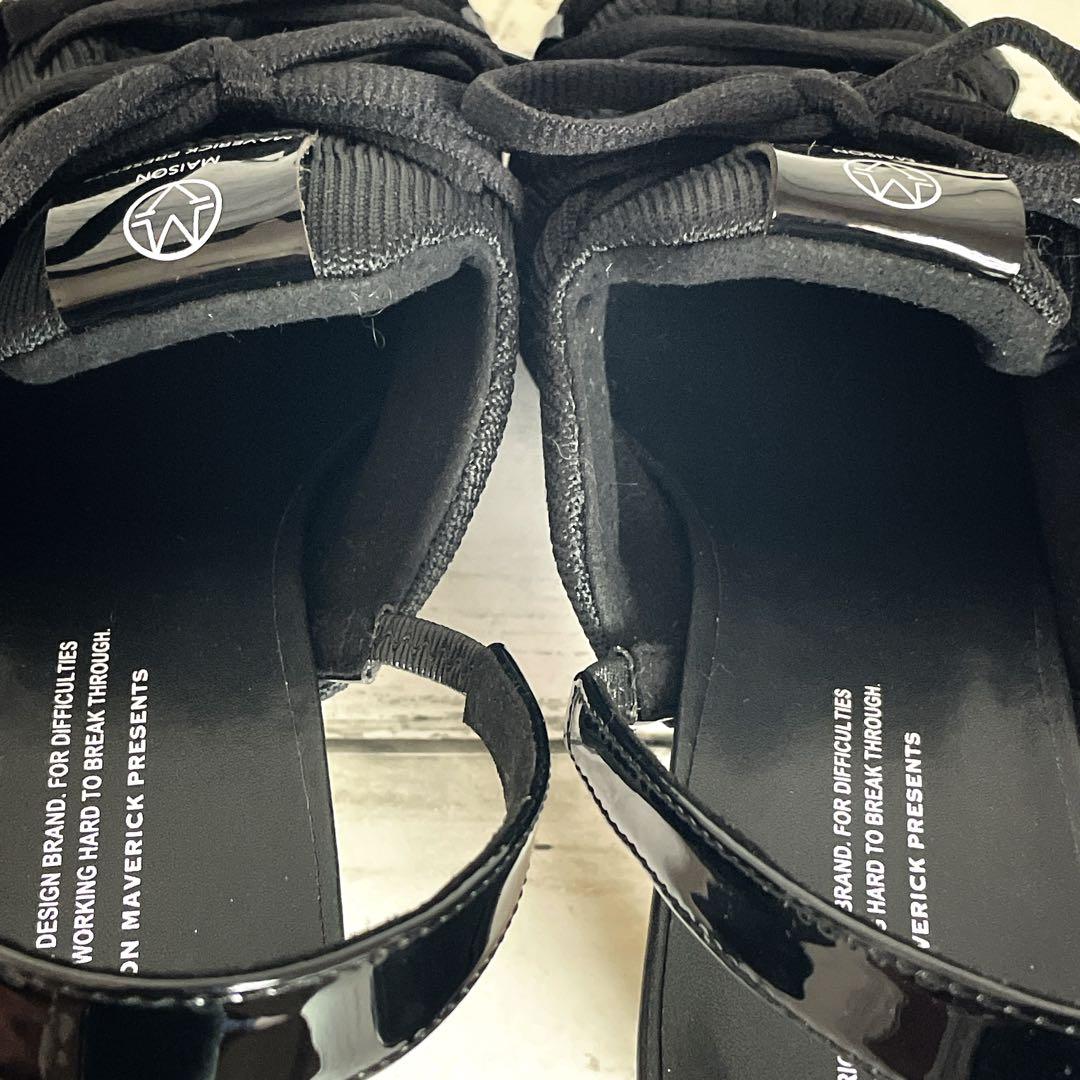 美品 ✨ メゾンマーベリックプレゼンツ レースアップ ミュール 黒 23.5cm