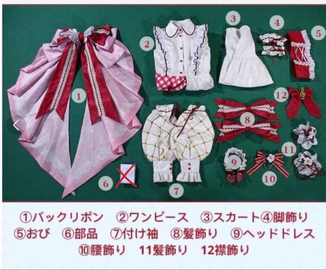 初音ミク 15周年 いちごドレス 江南猫次 コスプレ まとめ売り