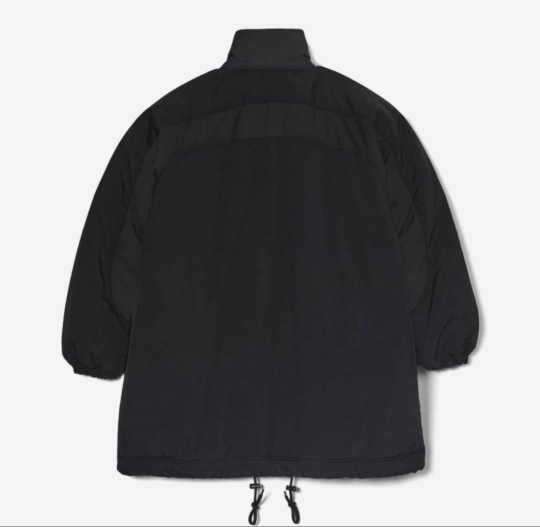 ジャケット・アウター Ennoy PADDED NYLON BENCHCOAT BLACK/BLACK