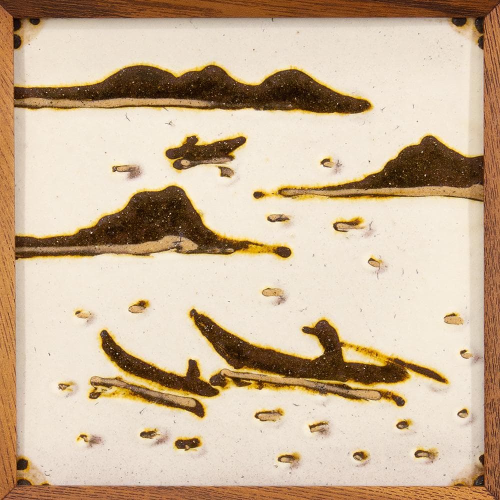 船木研児 陶板 ② 額装 船の図 船木伸児 識箱 民芸 レトロ