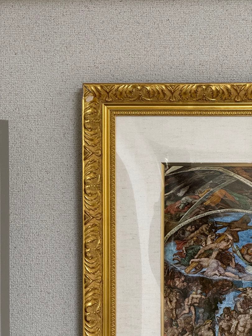 最後の審判　ミケランジェロ　ポスター　絵画　額縁　アート