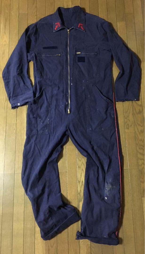 フランス ファイヤーマン オールインワン つなぎ ジャンプスーツ ヴィンテージ