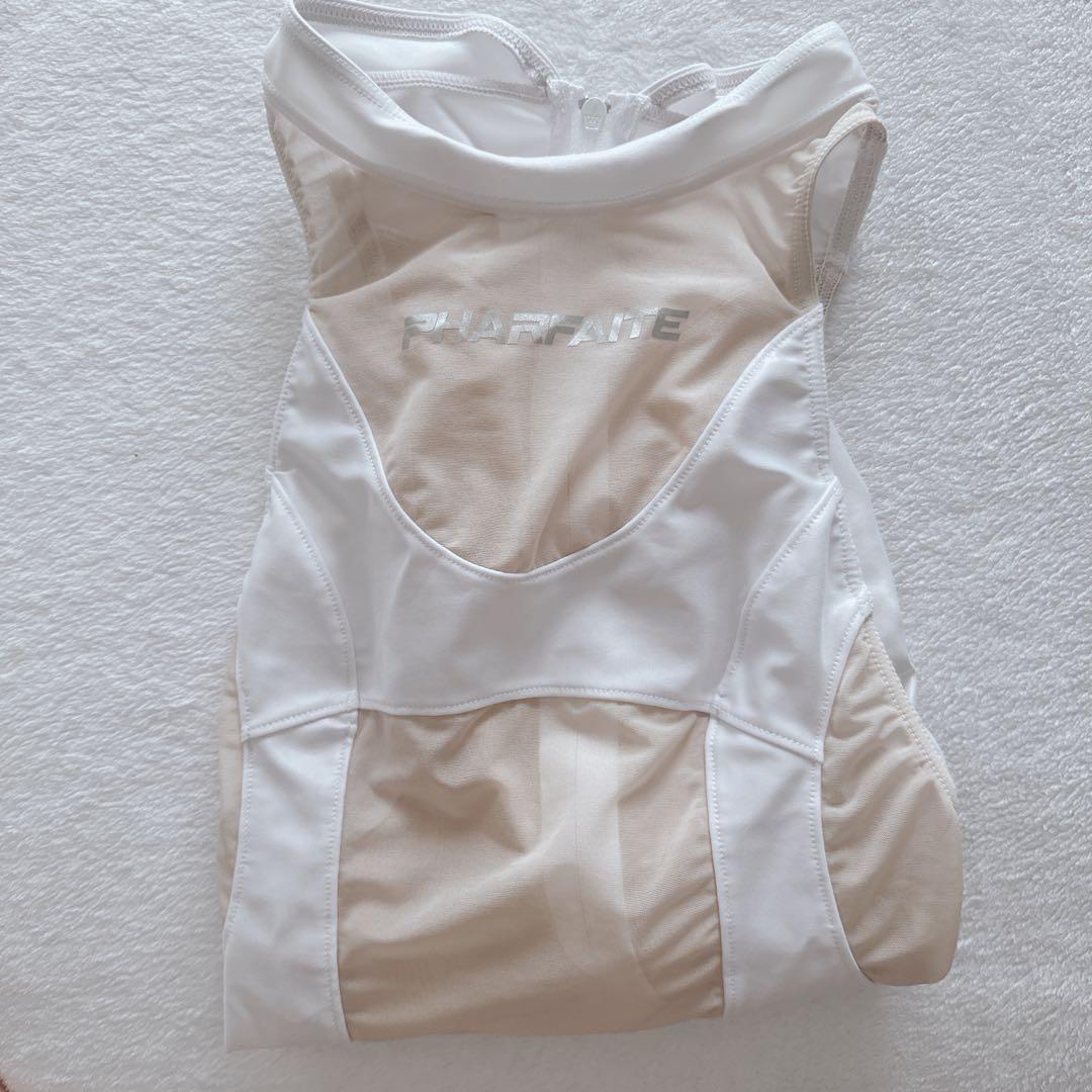 PHARFAITE バックファスナースイムウェア　白　L