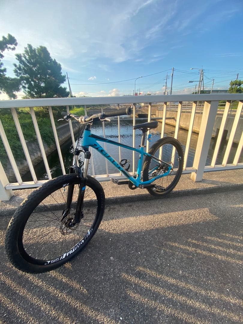 青 アルミフレーム マウンテンバイク 27.5インチ