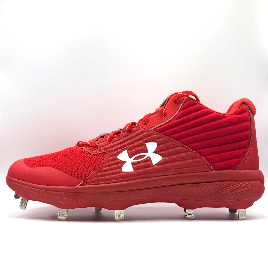 ド*ー様 【新品】アンダーアーマー UA 野球 スパイクシューズ メンズ 赤 2