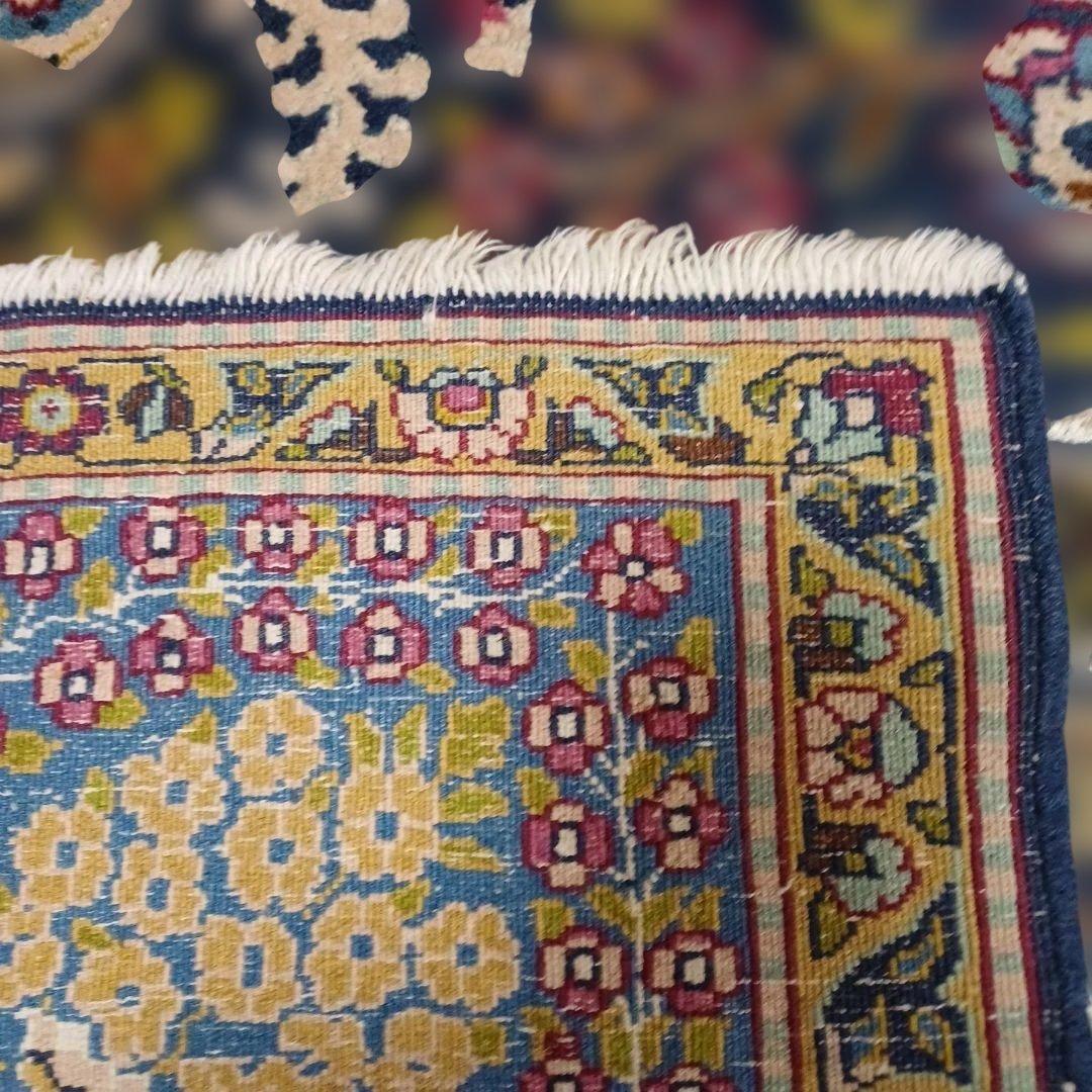 ヒ*ロ様 ヴィンテージ ぺルシャジュータン 花柄ドラゴンデザインラグ