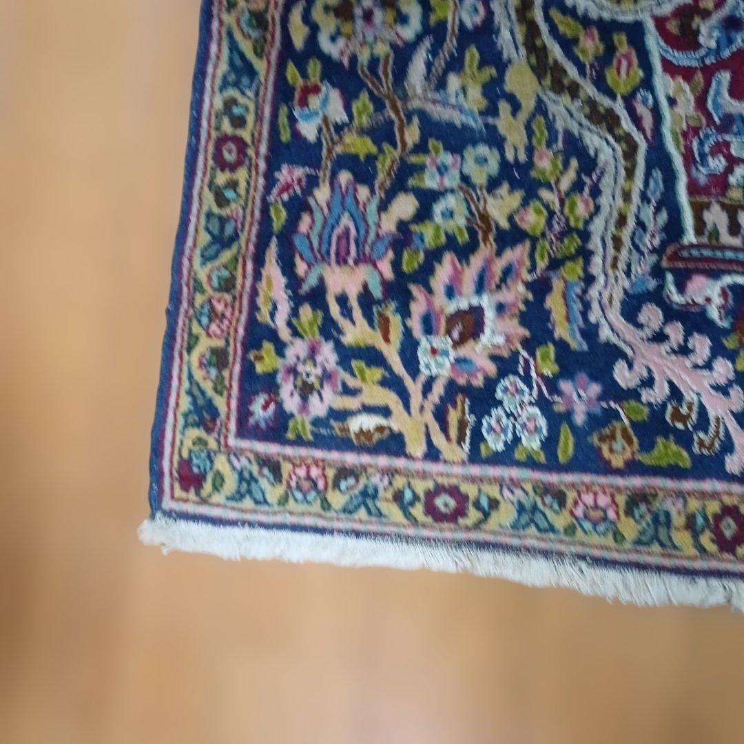 ヒ*ロ様 ヴィンテージ ぺルシャジュータン 花柄ドラゴンデザインラグ