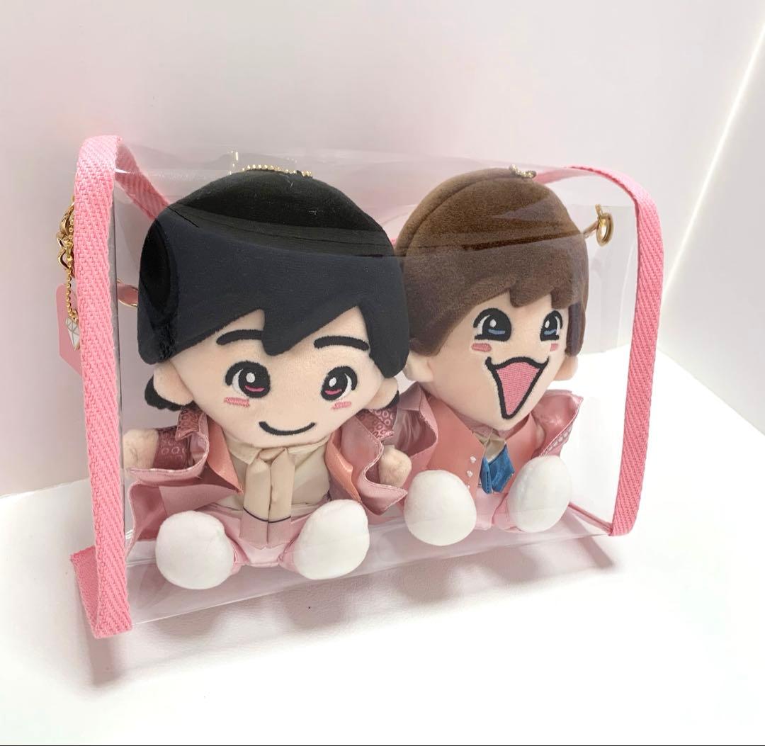 あや　ちびぬいポーチ　2体用　お座りタイプ　ピンク　なにわ男子　道枝駿佑