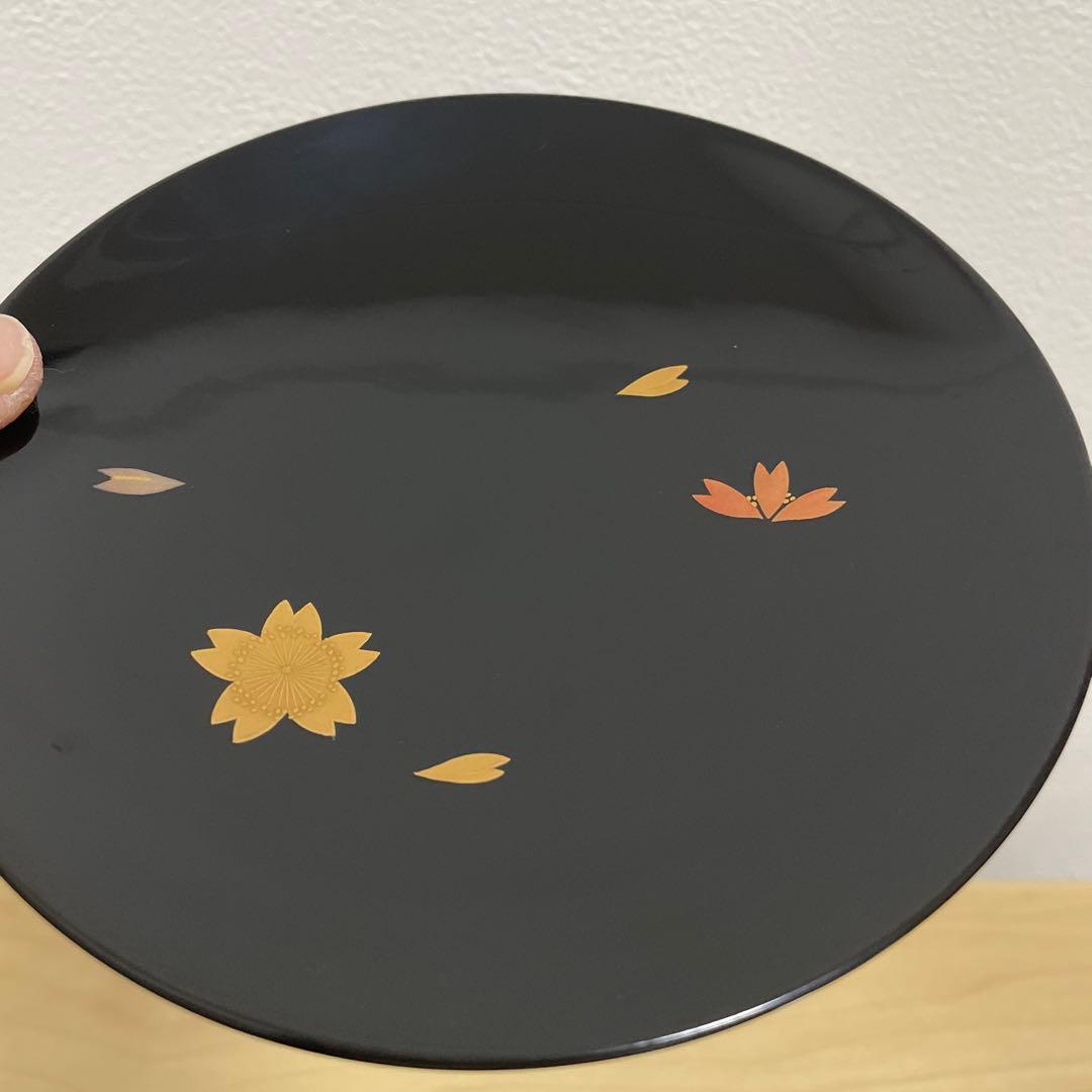 美品❗️輪島塗　稲忠　銘々皿５枚セット 桜模様