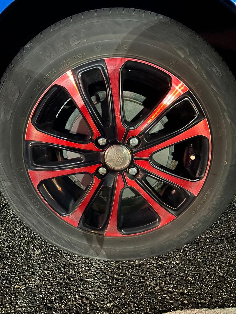 15インチ ブラックレッド アルミホイール〘 年末セール〙