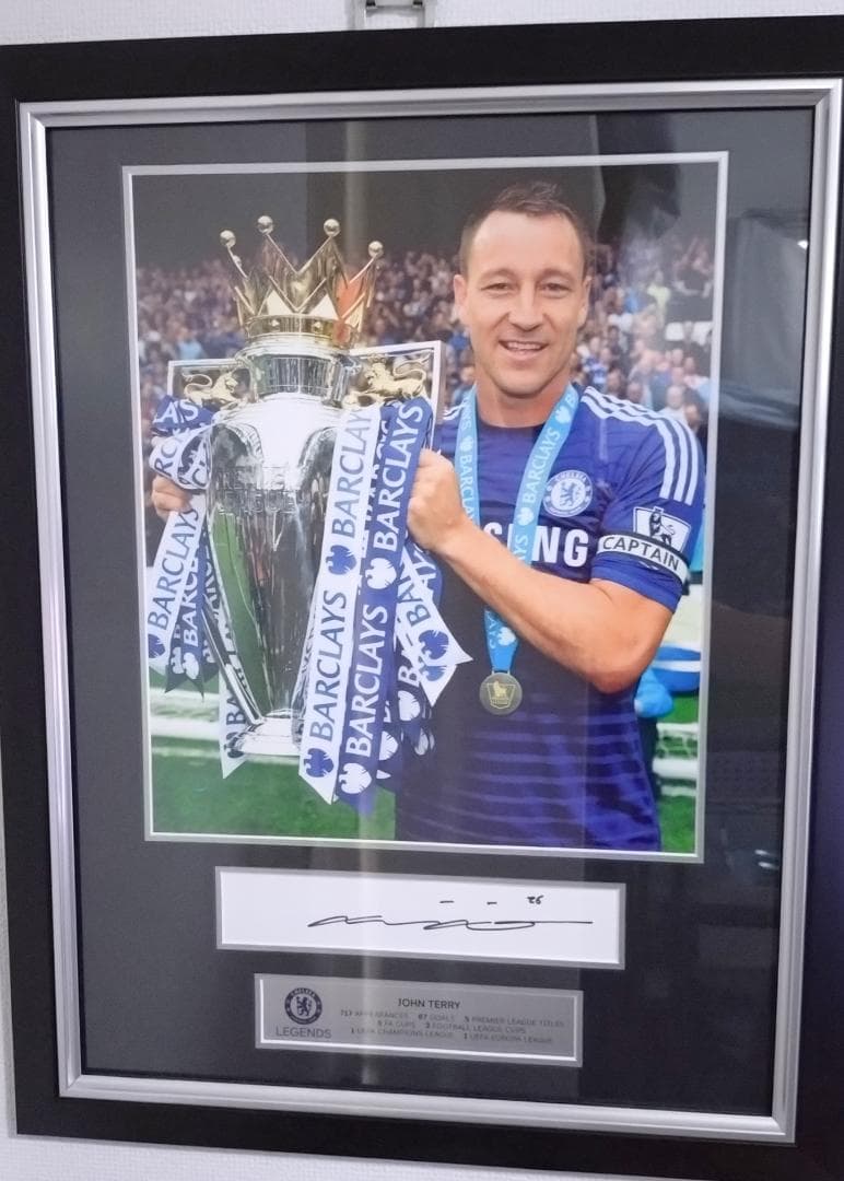 ソ*ベ様 チェルシー ジョン・テリー 直筆サイン入りフレームブーツ レア限定品
