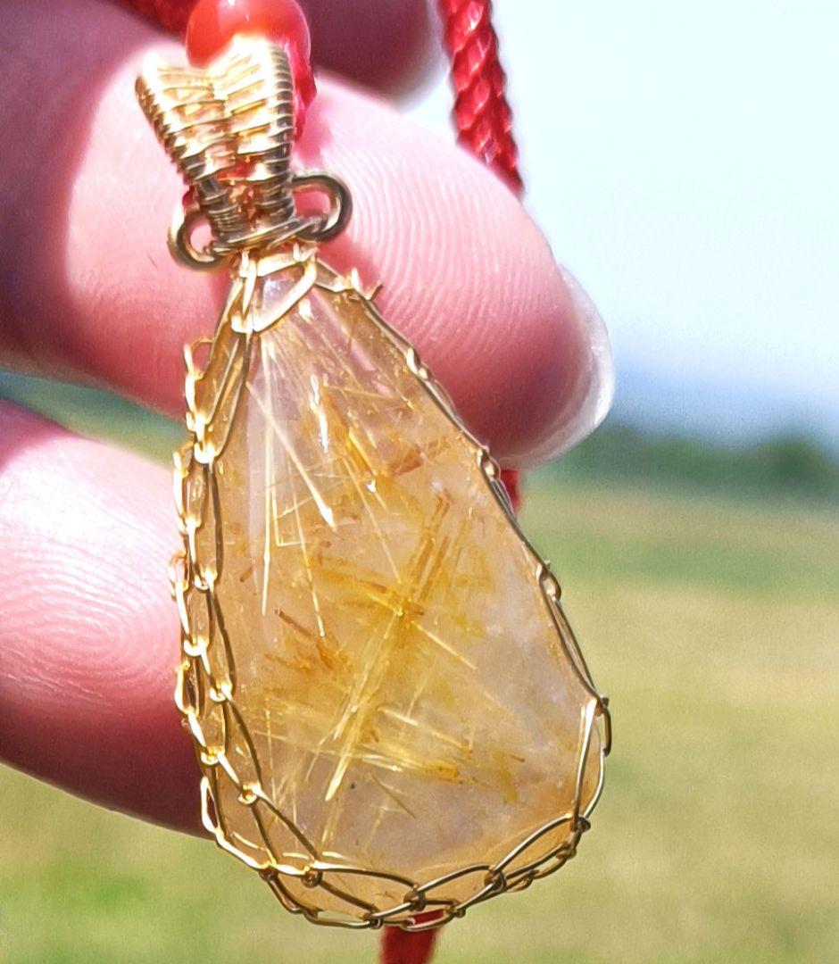 マカロンナ　開運絵画　❀限定金龍まきつきルチルクォーツ❀