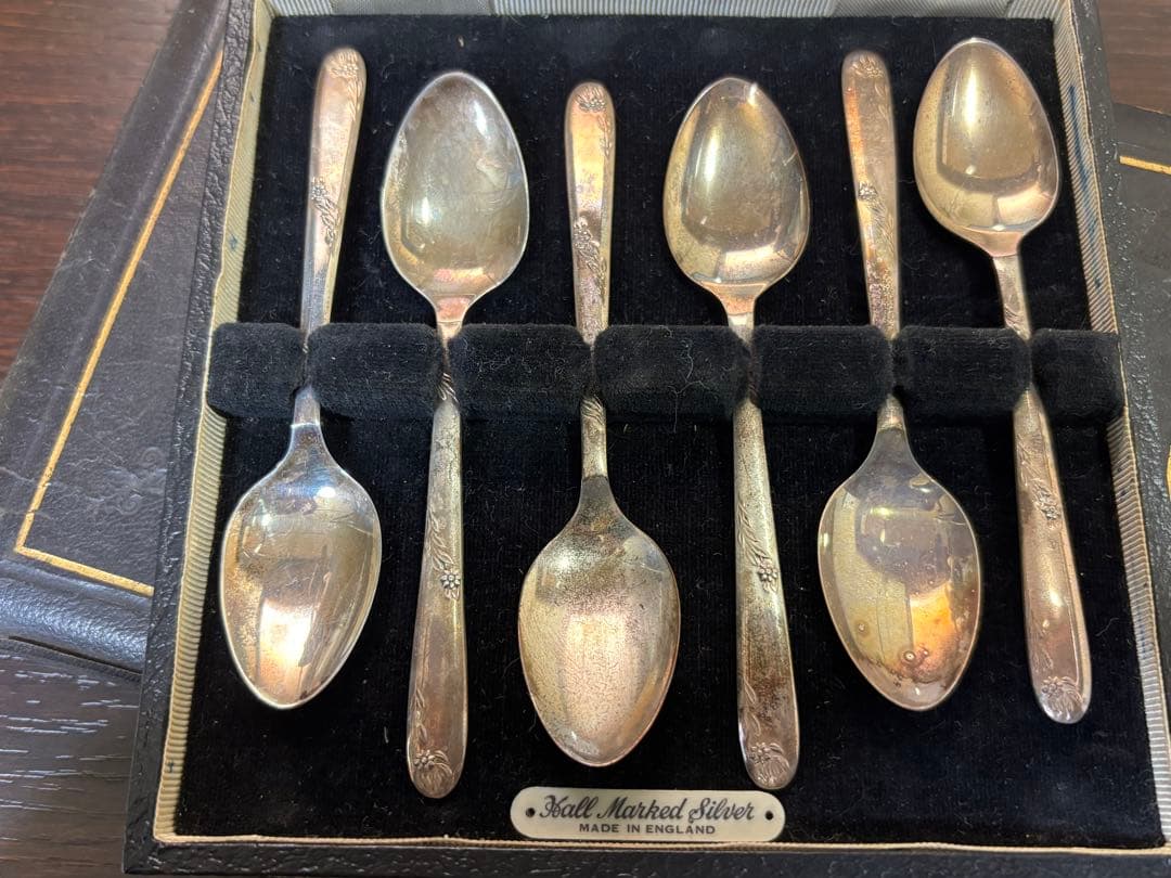 も*ん様 イギリス製 シルバースプーン　ヴィンテージ　スターリングシルバー 刻印