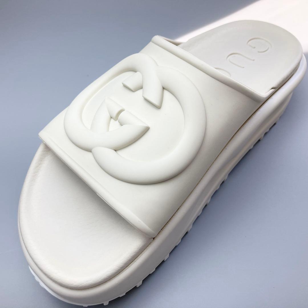 新品未使用 GUCCI グッチ サンダル 厚底 インターロッキング G 23cm