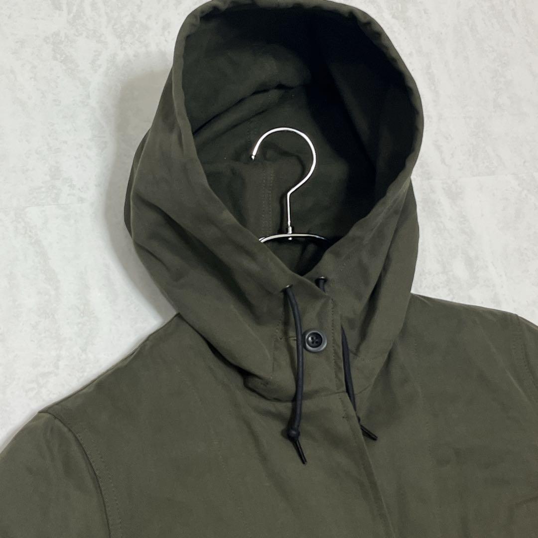 美品『 MHL.』 モッズコート/ライナー取外し/比翼仕立て/オリーブ/春秋冬