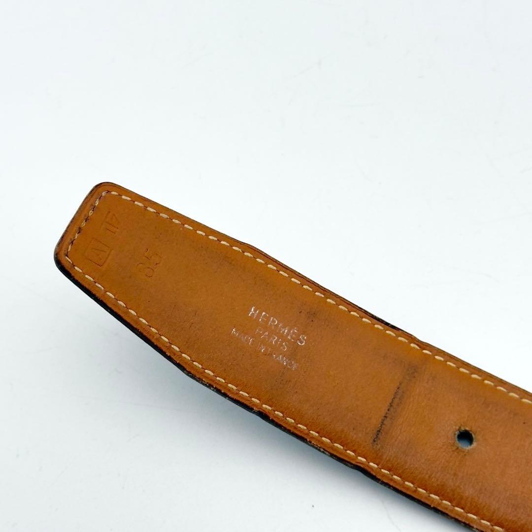 エルメス　コンスタンス　ベルトのみ　ブラック　リバーシブル　レディース　レザー