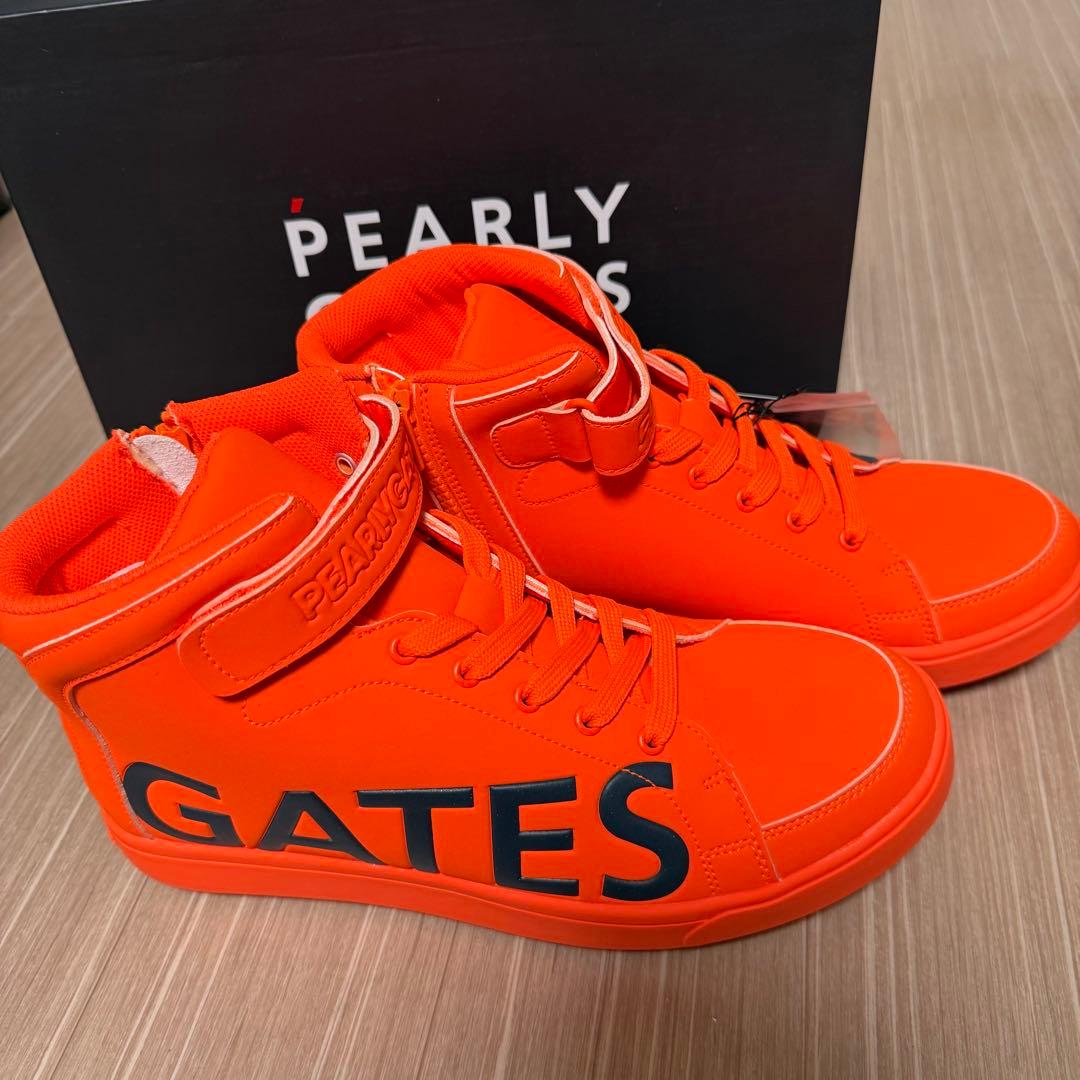 PEARLY GATES ハイカットスニーカー オレンジ　サイズ26.0センチ