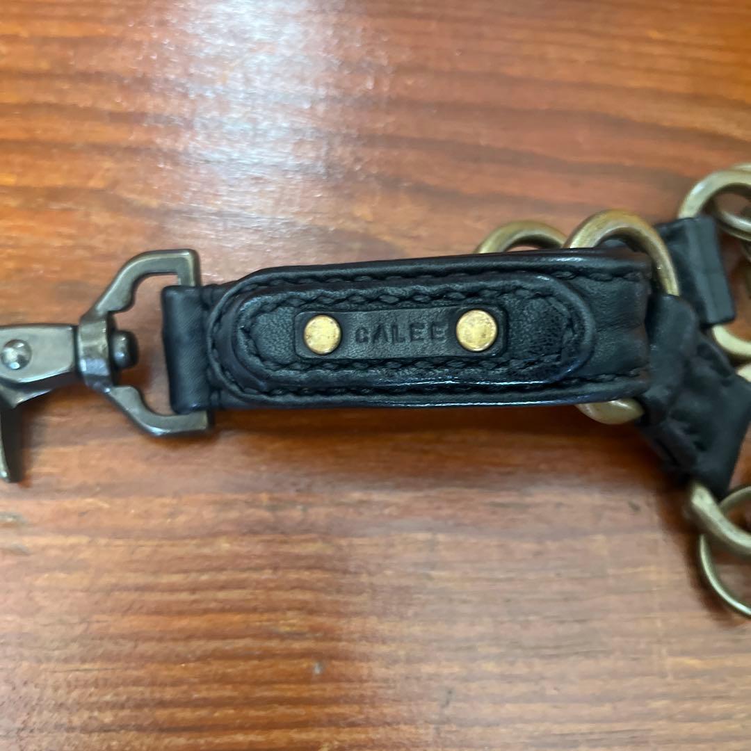GALEE ブラックレザーキーホルダー