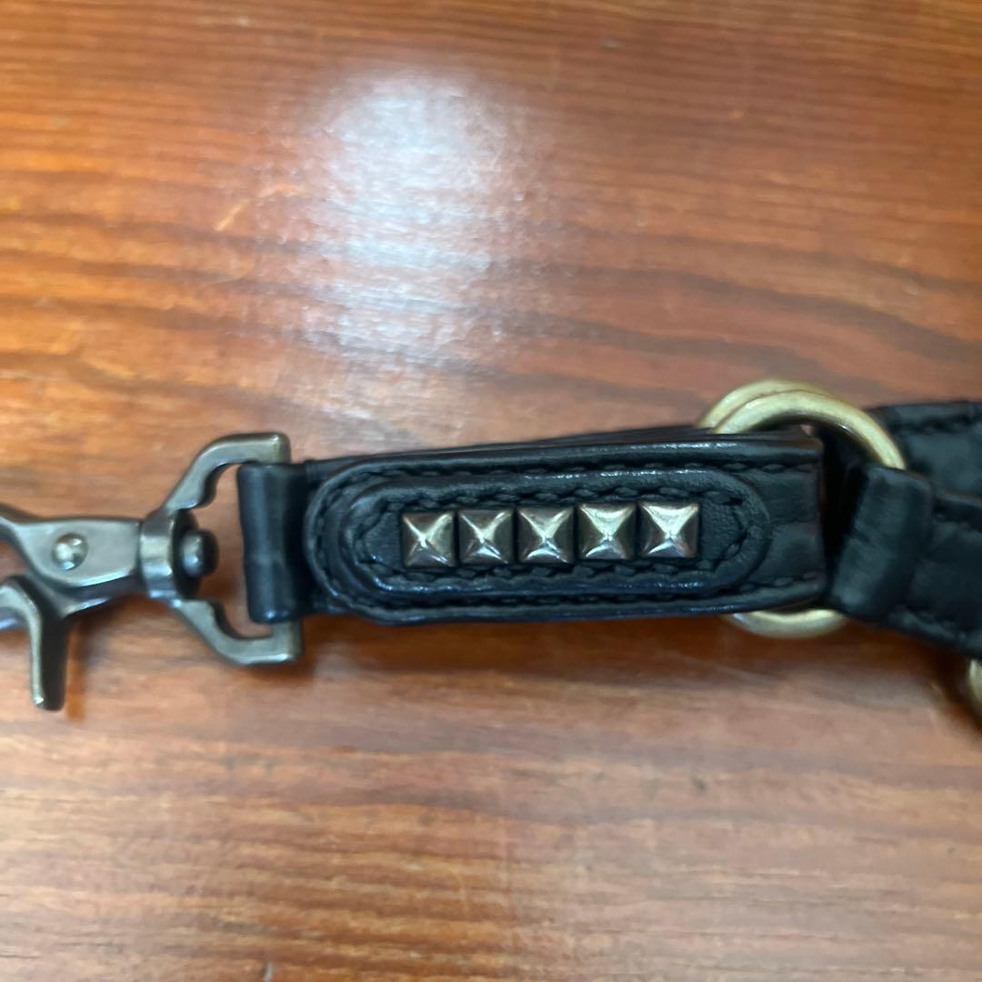 GALEE ブラックレザーキーホルダー