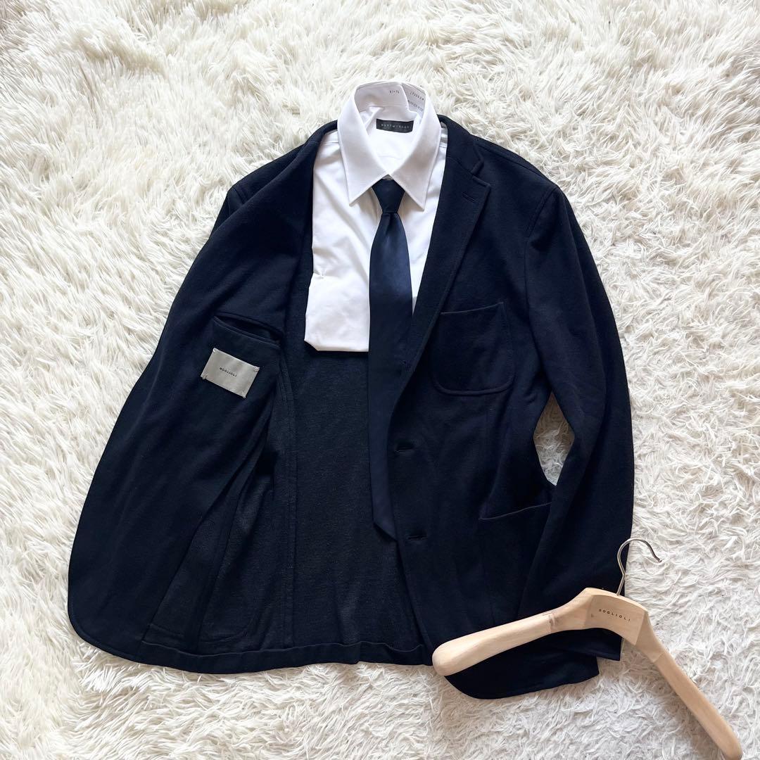 <美品>BOGLIOLI dover ネイビー ウールジャケット サイズ50