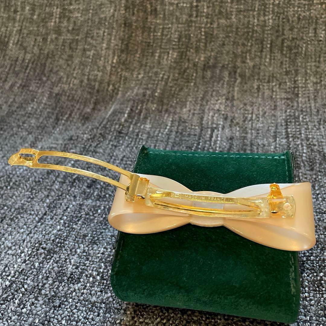 ななな美品☆フランス製 アレクサンドルドゥパリ ストーン装飾 バレッタ☆