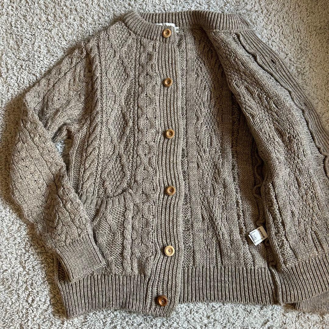 James Charlotte 英国製 ケーブル編み アランカーディガン 美品