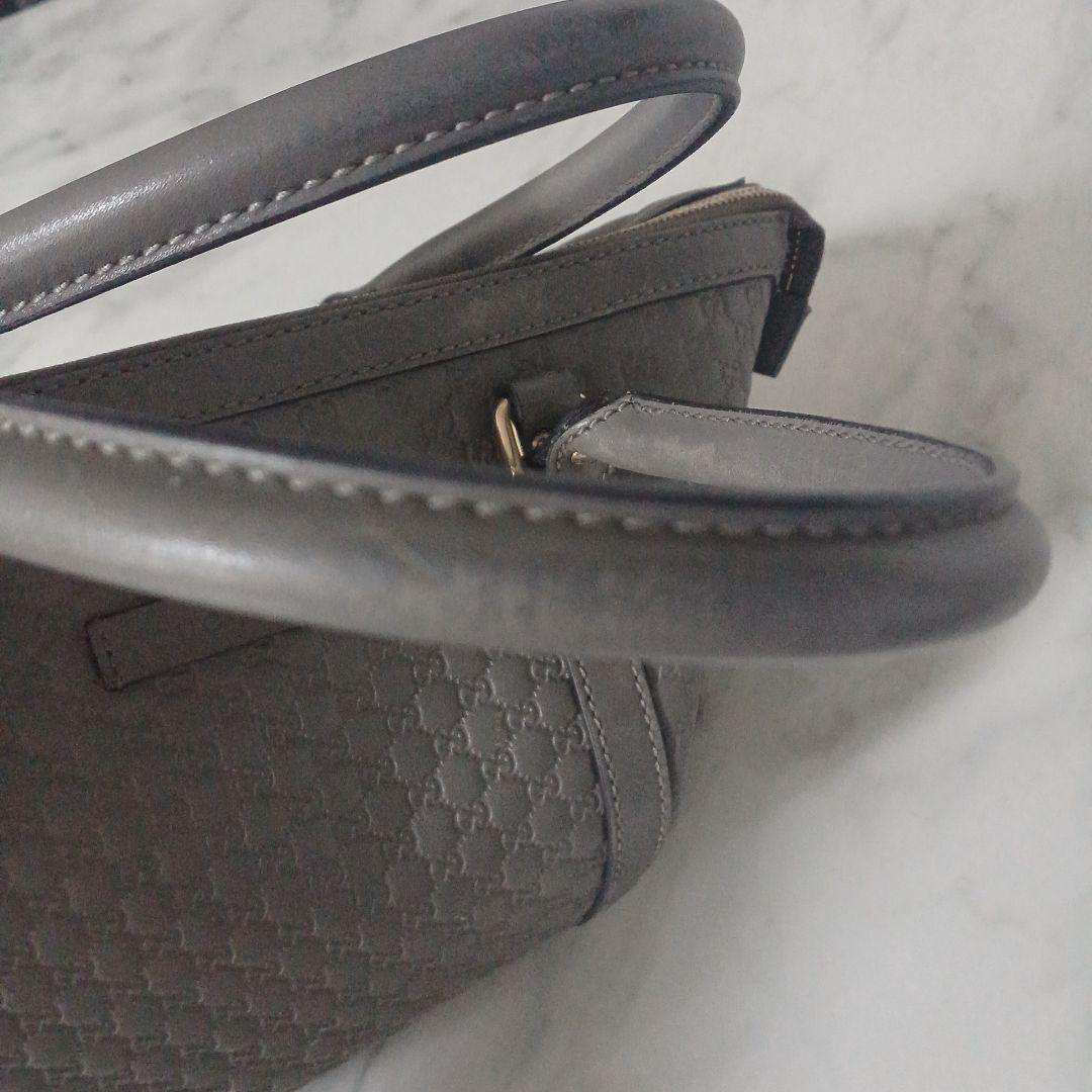 GUCCI グレー ハンドバッグ　ショルダーストラップ2way