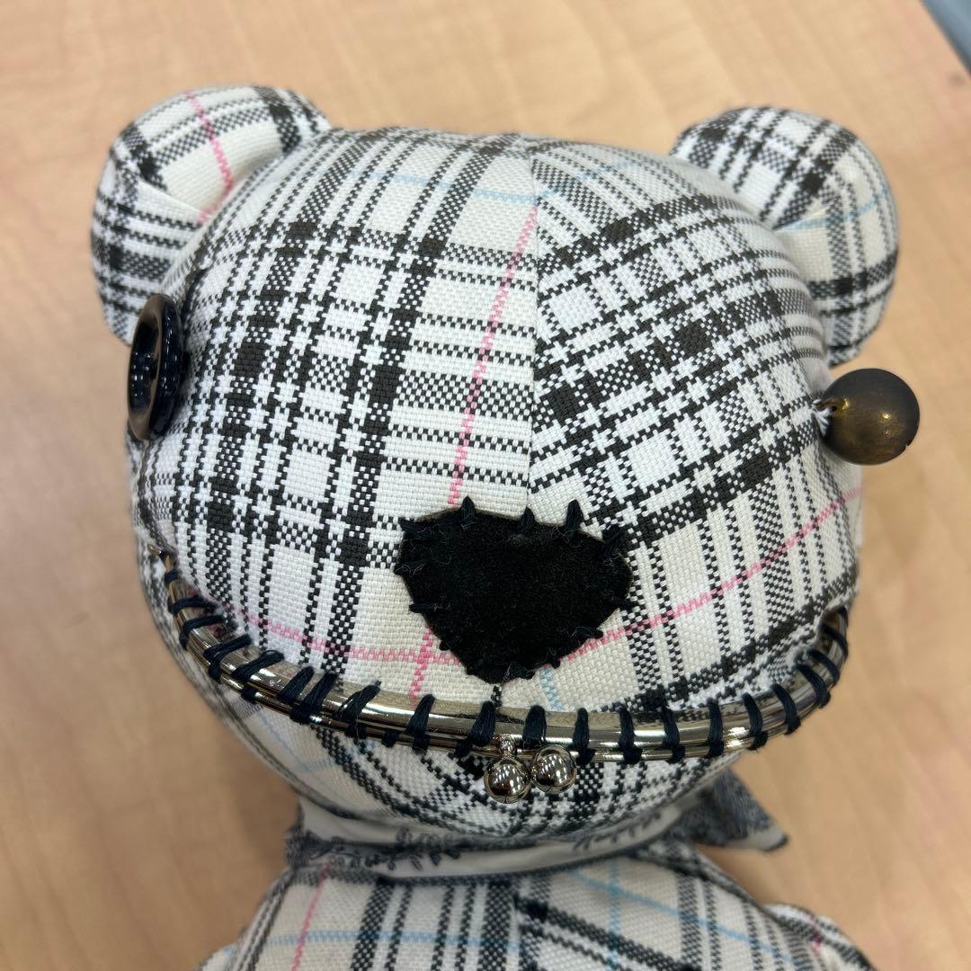 CRAM JAM CHESTチェック柄クマ型ぬいぐるみ