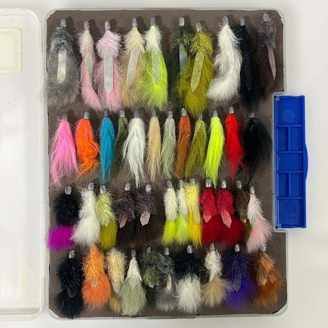 【迅速配送】ハートデザイン フェザールアー 0.9g 各種 44個 ケース付