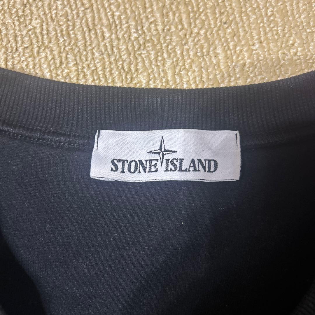 STONE  ブラック クルーネック スウェット