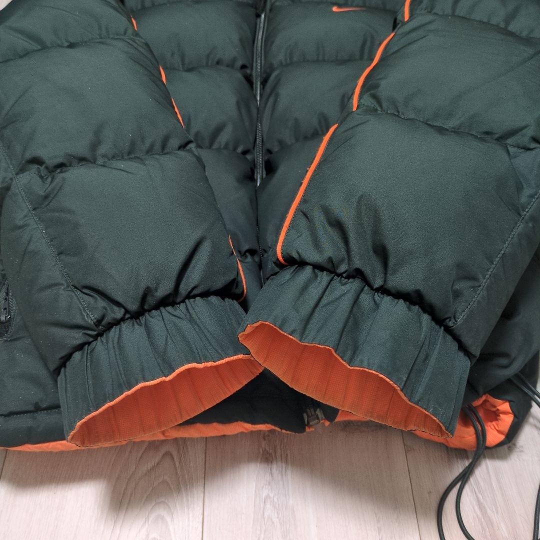 00s Nike ダークグリーン ダウンジャケット リバーシブル