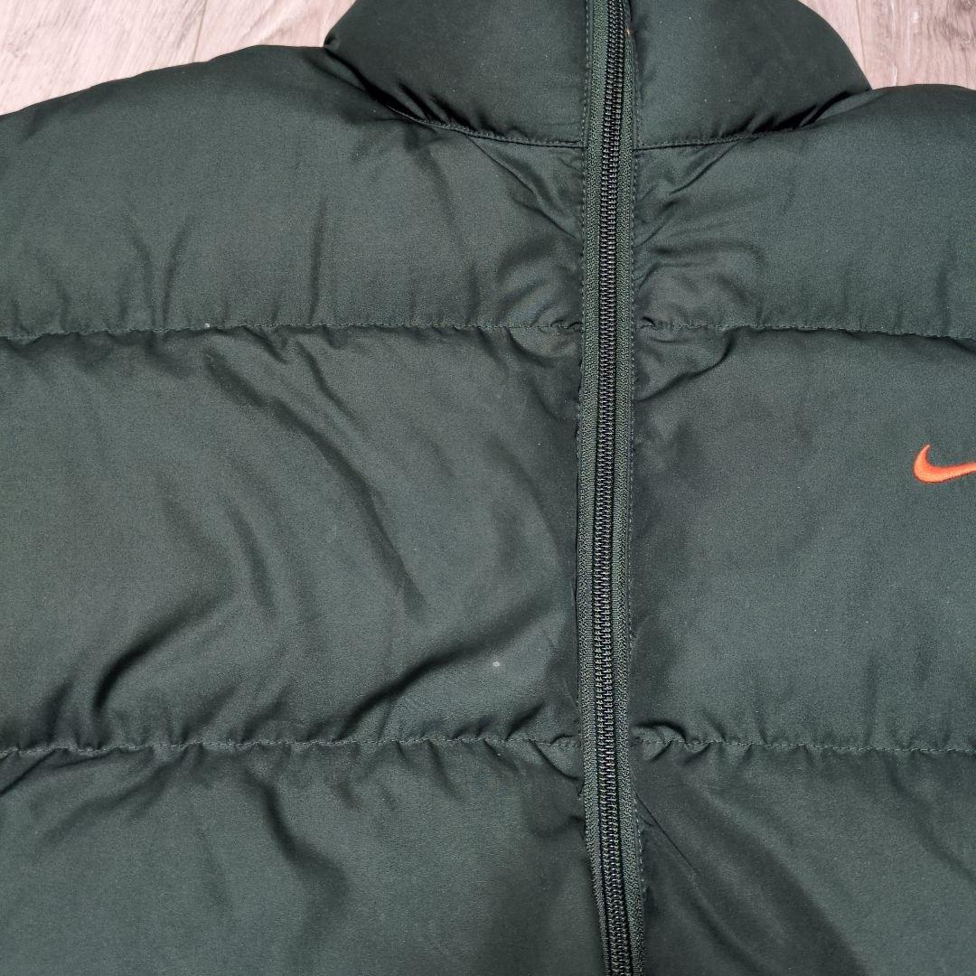 00s Nike ダークグリーン ダウンジャケット リバーシブル