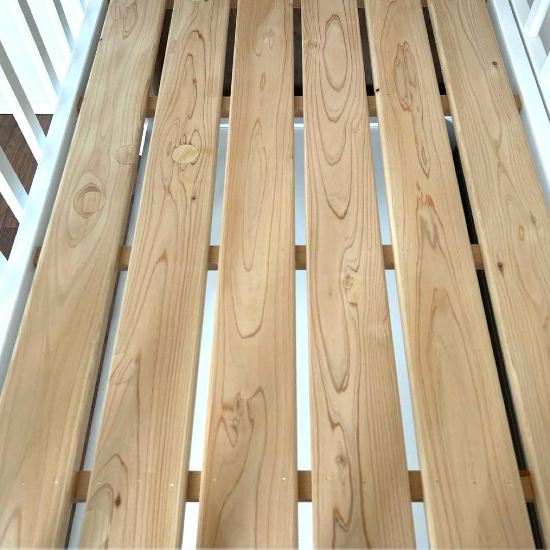 【床板すのこ変更】ヤマサキ ハイタイプ コンパクトベビーベッド ツーオープン