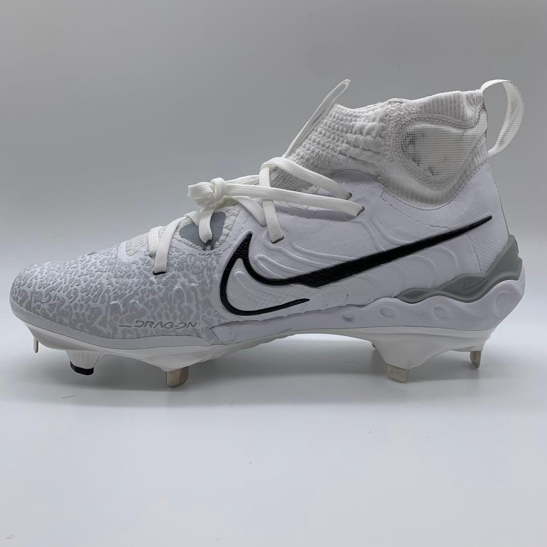 NIKE 野球 スパイク 白 ホワイト 軽量 ミドルカット 26.5㎝