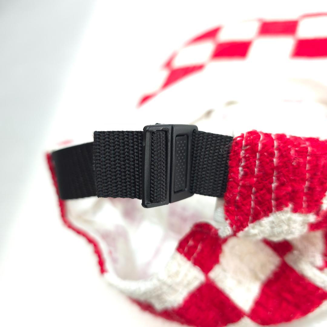 美品【Supreme】 チェッカーボード ツイード キャンプキャップ 赤白