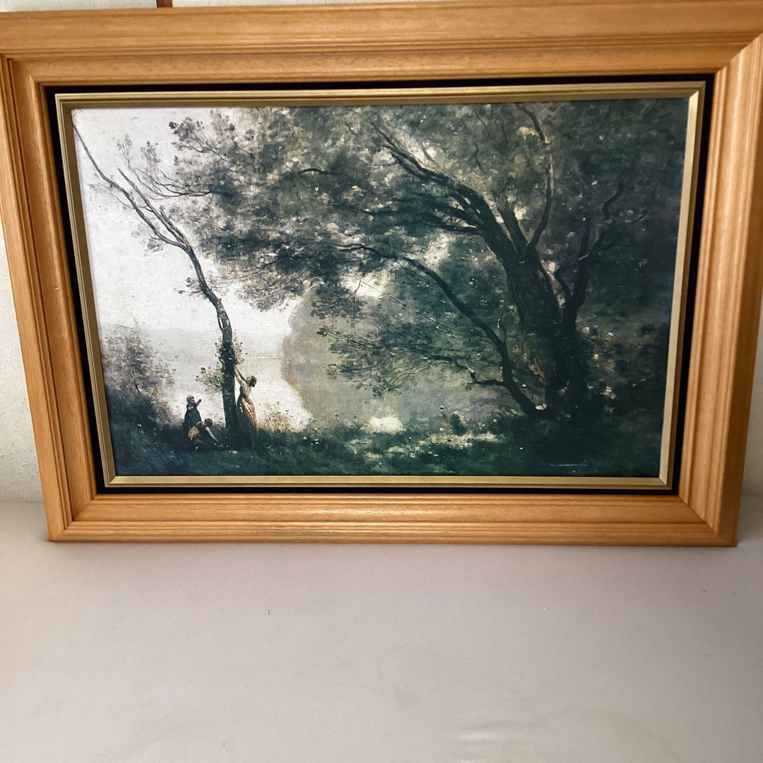 ジャン=バテクストカミーユ・コロー【モルト　フォンテーヌの追憶】プリハード複製画