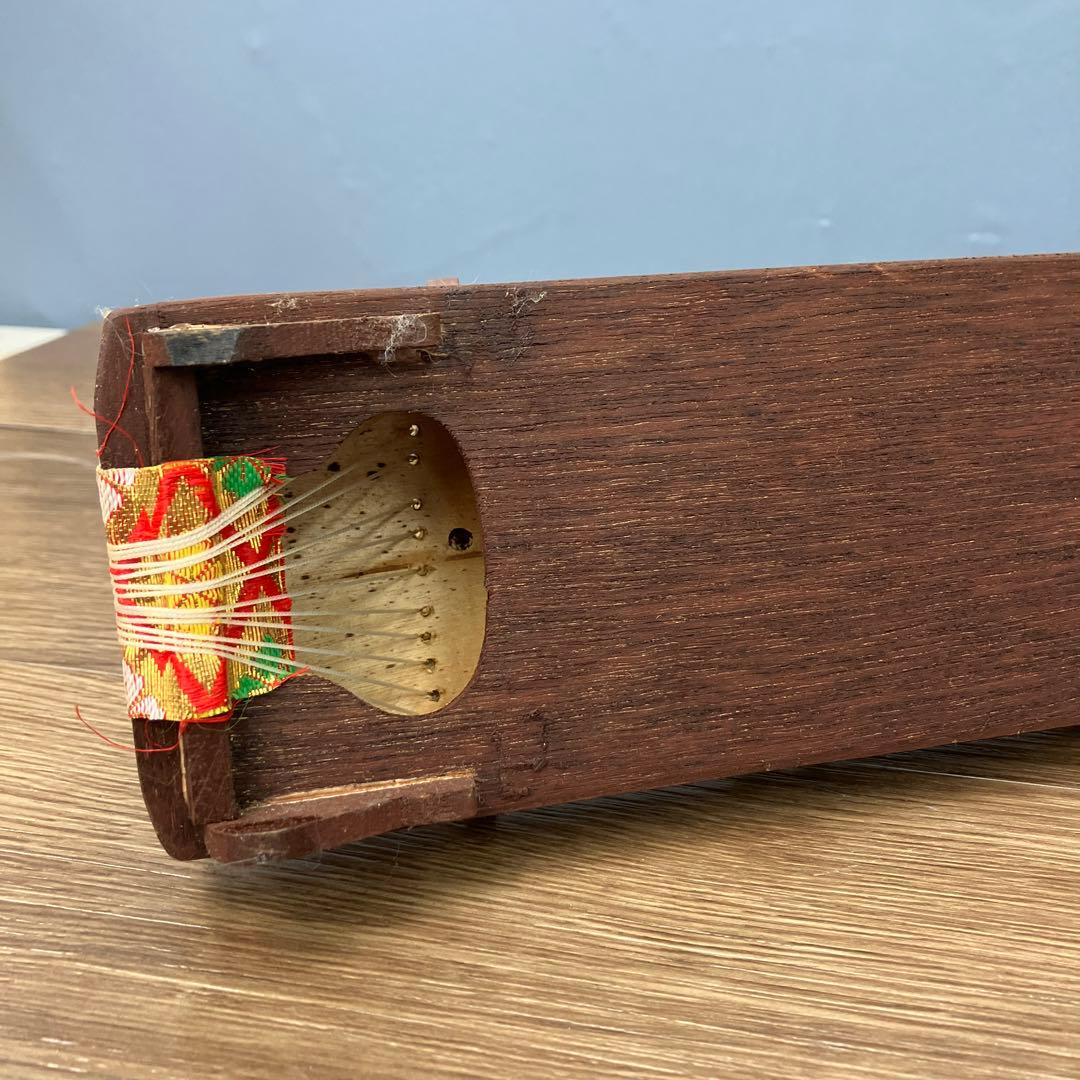 昭和レトロ ミニ琴 13弦 お琴 楽譜 元箱付き 弦楽器 伝統工芸 和楽器