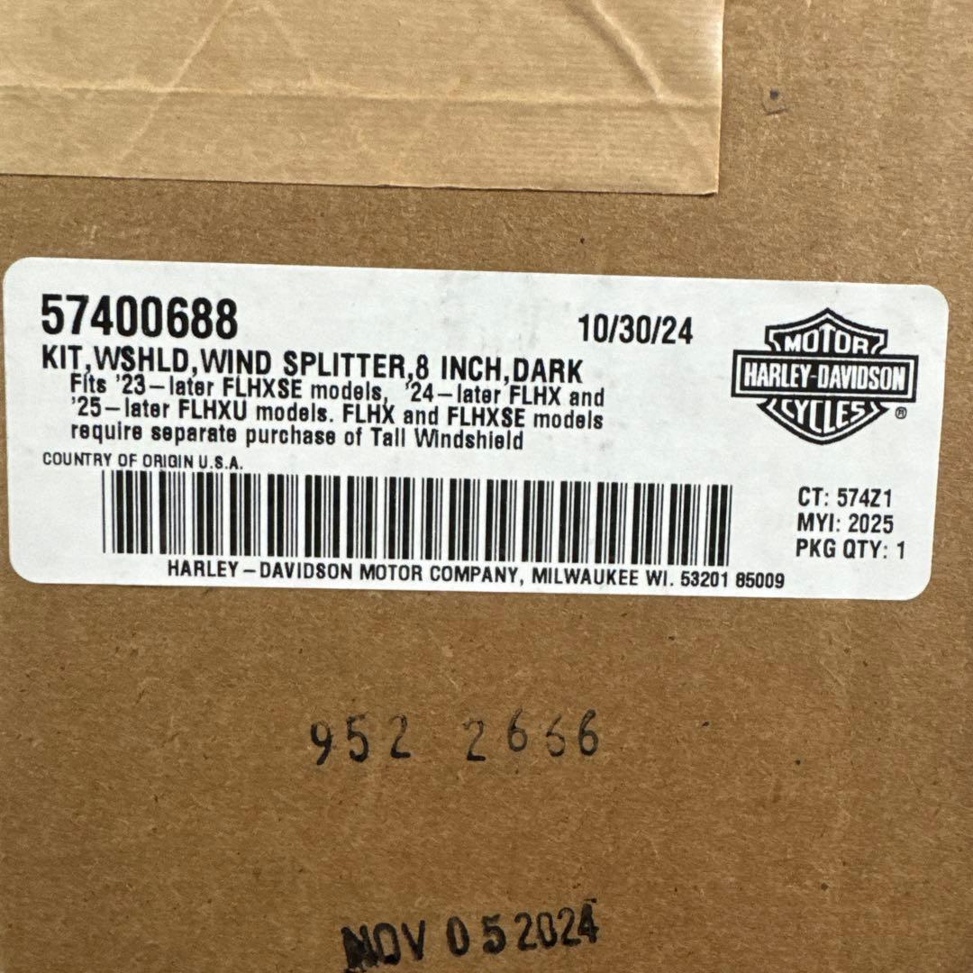 HARLEY-DAVIDSON ダークスモークウインドシールド