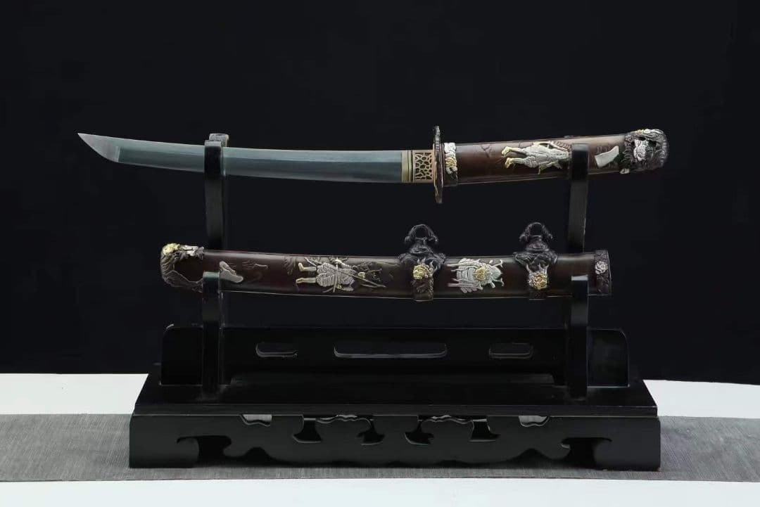 三色銅「銭福来の剣」武具　刀装具　日本刀　模造刀 居合刀  肋差   短刀