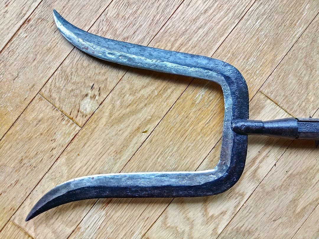 刺股　指叉　刺又　さすまた　サスマタ　武具　捕物道具　時代物　希少品　当時物