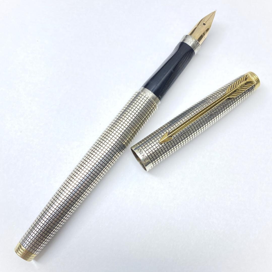 レア パーカー75 初期型 スターリングシルバー 万年筆 ケース付き