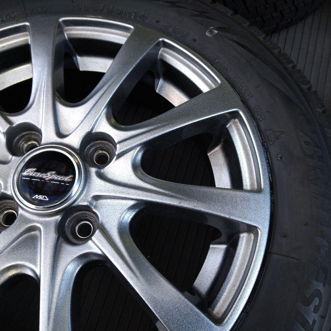 ★社外アルミホイール 155/65R14 ブリヂストンブリザックVRX2 4本