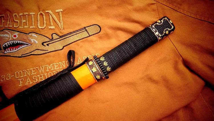 高マンガン鋼リブ差 武具　刀装具　日本刀　模造刀 居合刀 短刀