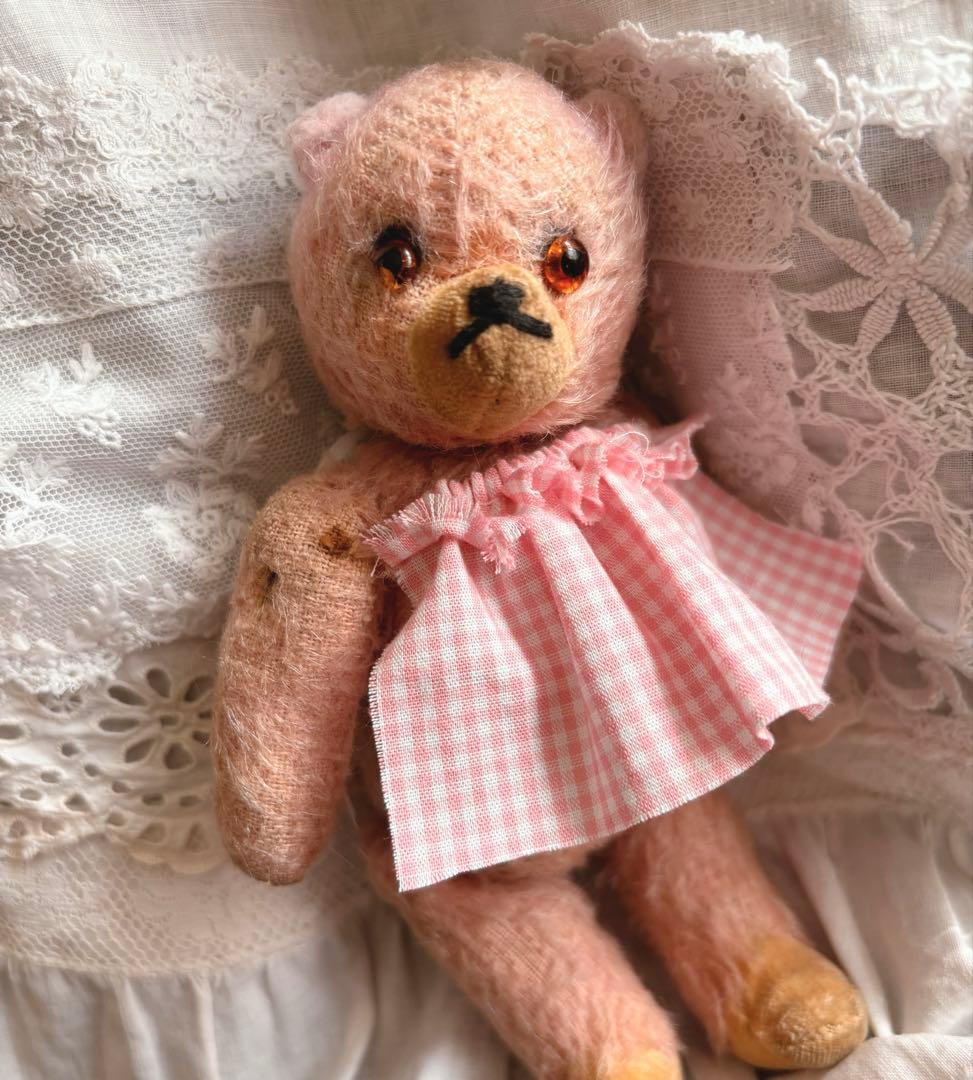 週末限定　ピンク　ʕ•ᴥ•ʔ アンティークベア　ミニベア　ヴィンテージ