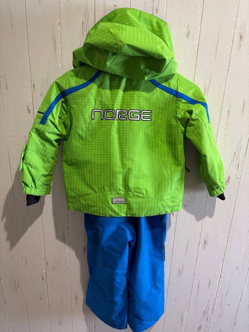 子ども用スキーウェア 緑色/青色 phenix