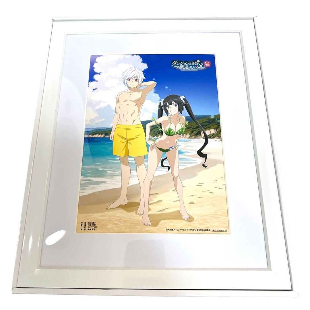 ダンまち キャラファイングラフ ベル ヘスティア 壁掛け 複製原画