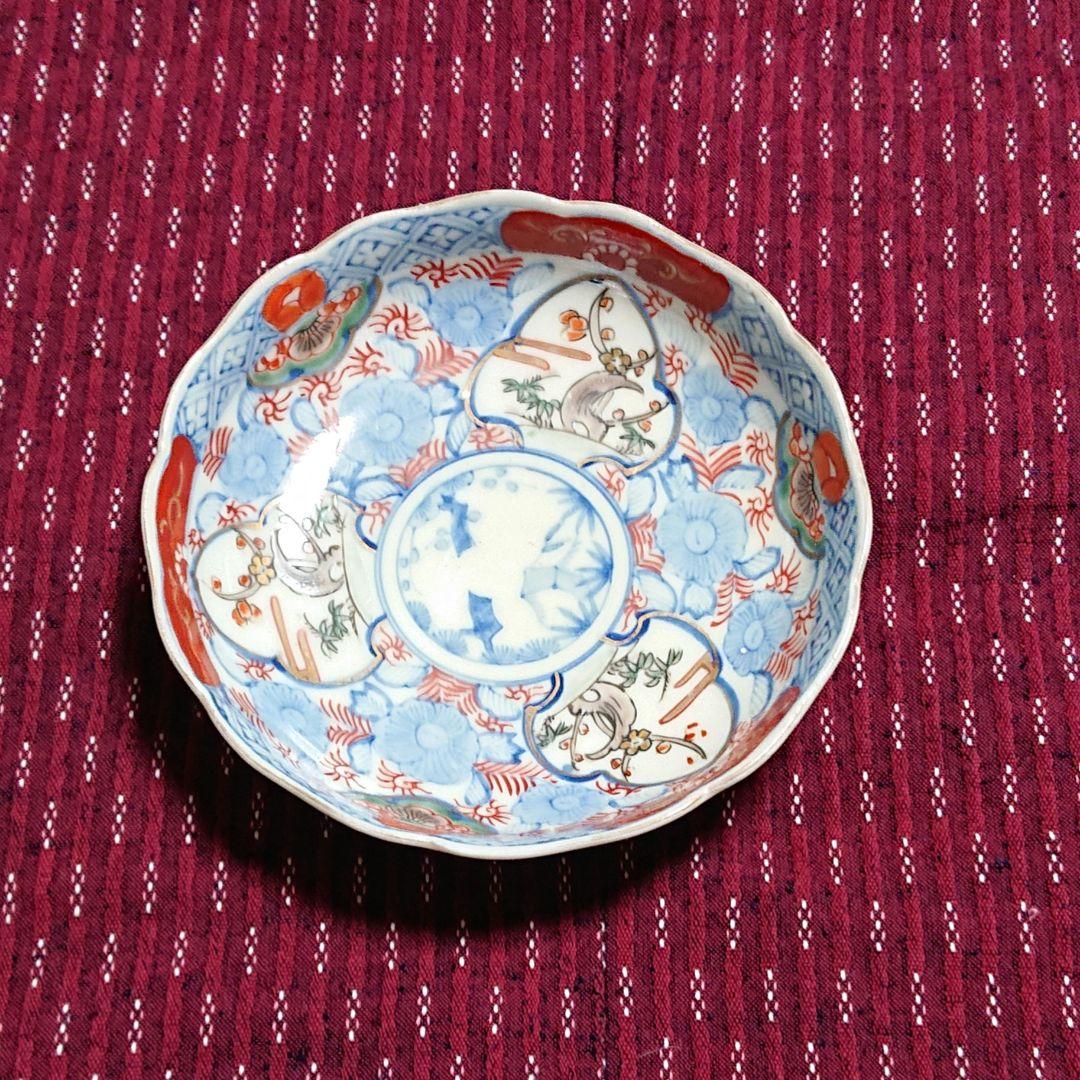 古伊万里の 絵皿 ４枚セット